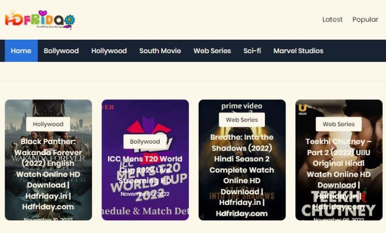 Hdfriday 2024 – Download Free Bollywood, Hollywood and Dubbed Movies Online